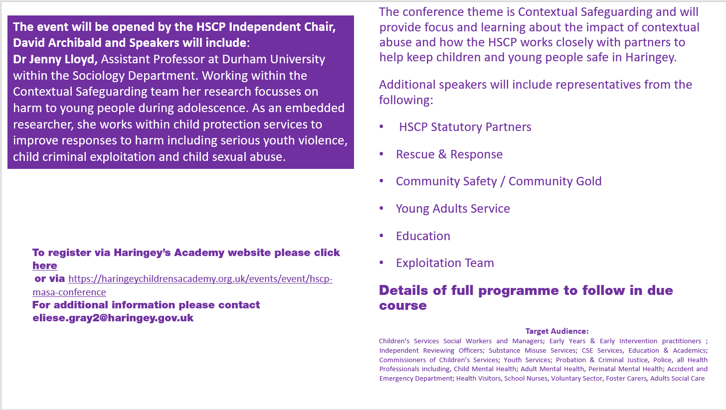 HSCP Conference flyer 2nd half